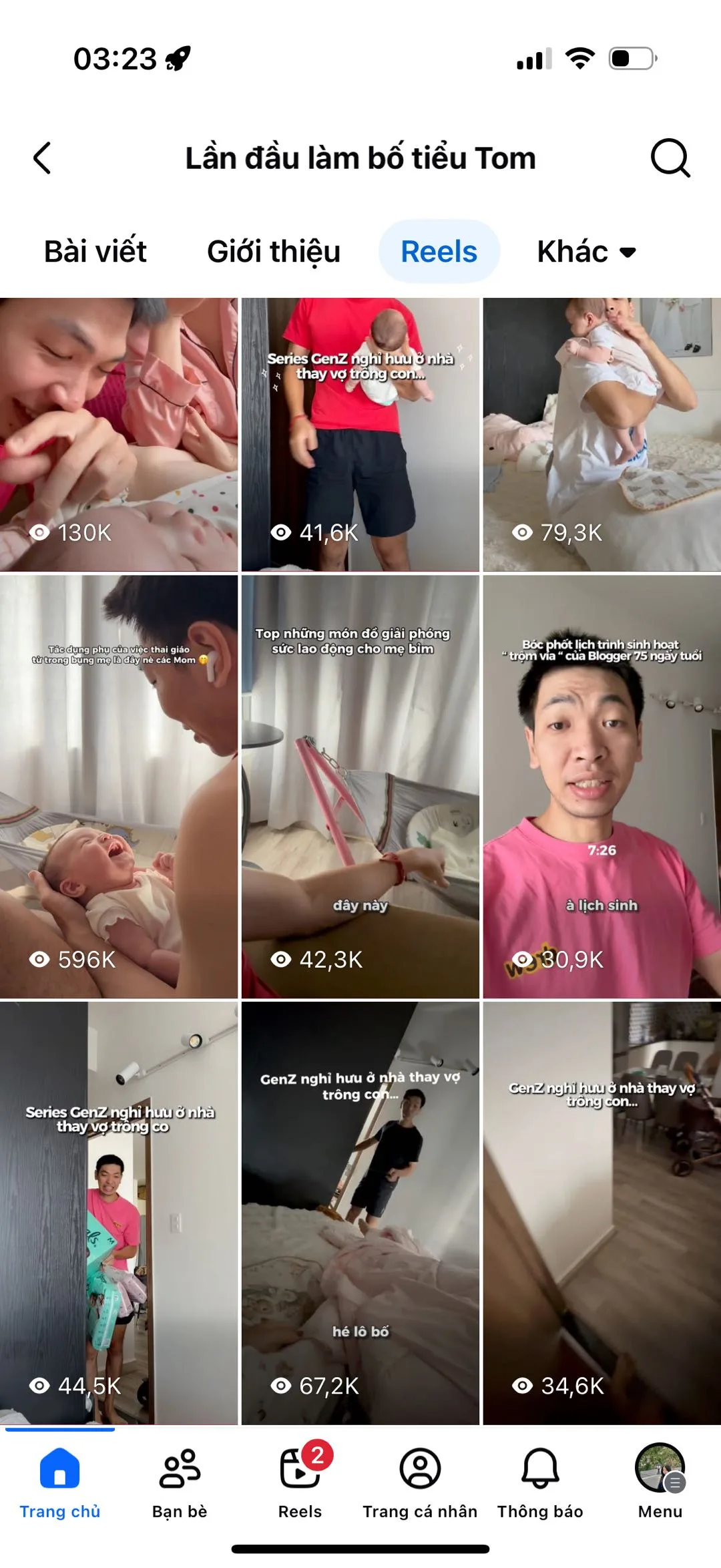 Lần đầu làm bố tiểu Tom